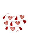 Melange Collection Valentine Heart Garland In Red