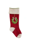 Melange Collection Wreath Stocking In Red