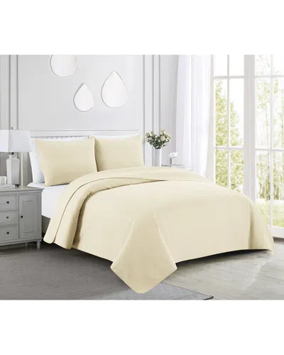 Melange Home Knob Hill 2pc Quilt Set In White