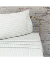 Melange Home Set Of Two 200 Thread Count Cotton Percale Shirt Stripe Pillowcases