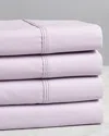 Melange Double Pleat Egyptian Cotton Sheet Set In Purple