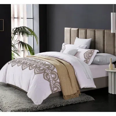 Melange Duvet Cover Set In Gray