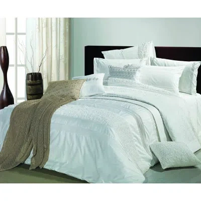Melange Duvet Cover In White