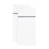 Melange Euston Cotton Percale 300 Thread Count Embroidered Pillowcase In Ivory