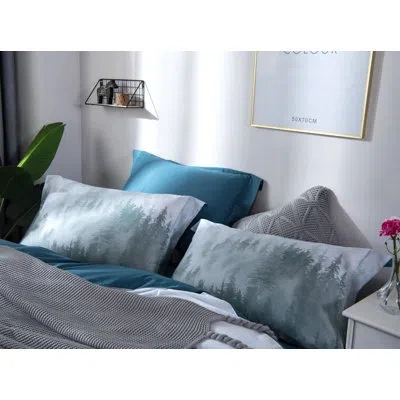 Melange Forest Standard Cotton 3 Piece Duvet Cover Set