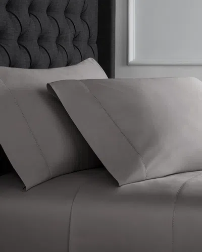 Melange Hemstitch 1000 Thread Count Easy Care 6pc Sheet Set In Gray