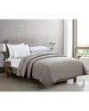 Melange Home 100% Merino Wool Blanket With Satin Border In Grey
