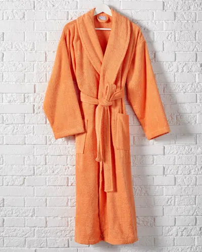 Melange Mélange Home 100% Turkish Cotton Haute Monde Bath Robe In Orange