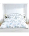 Melange Home 200 Thread Count Cotton Percale Jardin De Rose Duvet Set