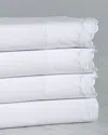 Melange Home 300 Thread Count Double Scalloped Embroidered Sheet Set In White