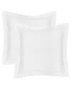 Melange Mélange Home 300 Thread Count Percale Cotton Baby's Breath Embroidery Euro  Shams