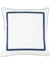Melange Home 300 Thread Count Percale Cotton Classic Double Border Euro Shams In Navy