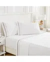 Melange Home 300 Thread Count Percale Cotton Classic Double Border Sheet Set In Grey