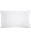 Melange Home 300 Thread Count Scallop Frame Embroidery Percale Cotton  Pillowcases In Blue