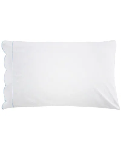 MELANGE MÉLANGE HOME SCALLOP FRAME EMBROIDERY PERCALE PILLOWCASES