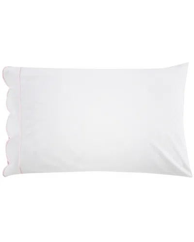 MELANGE MÉLANGE HOME SCALLOP FRAME EMBROIDERY PERCALE PILLOWCASES