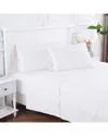 Melange Mélange Home 600 Thread Count Scallop Rope Embroidery Sheet Set