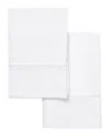 Melange Mélange Home 300tc Percale Cotton Single Marrow Embroidered Pillowcases In White