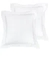 Melange Mélange Home 300tc Percale Cotton Single Marrow Embroidered Shams In White