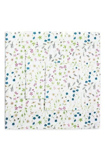 Melange Home 400 Thread Count 3-piece Cotton Wildflower Duvet Set In Multi