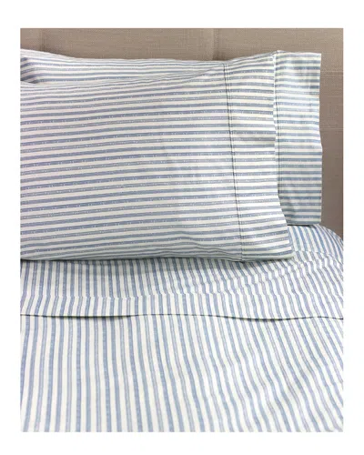 Melange Home 400 Thread Count Bamboo Stripe Sheet Set In Multi