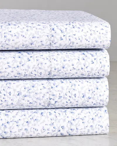 Melange Mélange Home 400 Thread Count Cotton Hydrangea Sheet Set In Blue