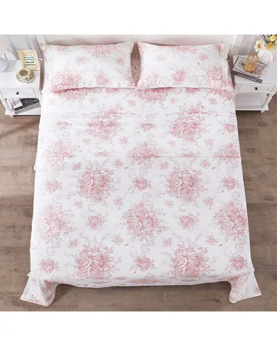 Melange Home 400 Thread Count Cotton Toile Sheet Set In Multi
