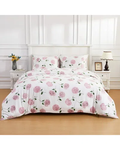 MELANGE MÉLANGE HOME 400 THREAD COUNT PRINT HYDRANGEA DUVET SET