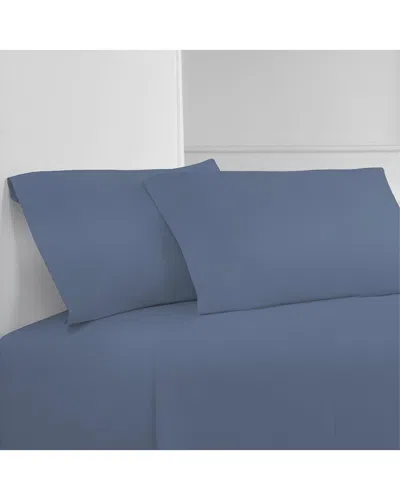 Melange Home Mélange Home 400 Thread Count Pleat Sheet Set With Bonus Pillowcases In Blue
