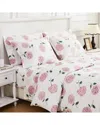 Melange Mélange Home 400 Thread Count Print Hydrangea Sheet Set In Pink