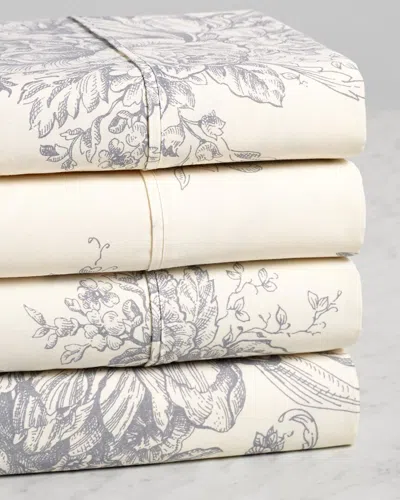 Melange Home 400 Thread Count Toile Sheet Set In Neutral