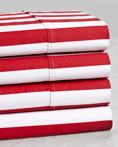 Melange Home 400tc Bold Stripe Sheet Set In White
