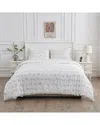 Melange Home 400 Thread Count Sateen Cotton Dog Duvet Set In Grey