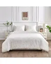 Melange Home 400 Thread Count Sateen Cotton Garden Bouquet Duvet Set In Brown