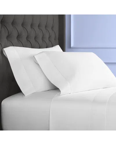 Melange Mélange Home 500 Thread Count Egyptian Cotton Fitted Sheet In White