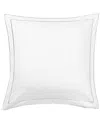 Melange Home 600 Thread Count Framed Embroidery Sateen Cotton Euro Shams In White