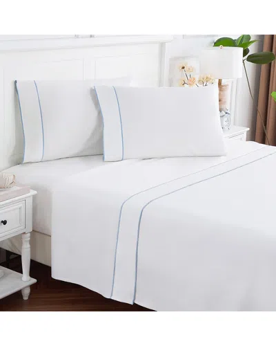 Melange Mélange Home 600 Thread Count Framed Embroidery Sateen Cotton Pillowcases