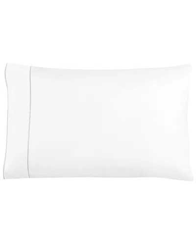 Melange Mélange Home 600 Thread Count Framed Embroidery Sateen Cotton Pillowcases In White