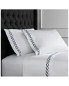 Melange Home Rope Embroidered 600tc Cotton Sheet Set