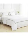 Melange Mélange Home 600 Thread Count Rope Embroidery Duvet Set In White