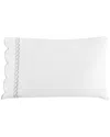 Melange Home 600 Thread Count Scallop Rope Embroidery Cotton Pillowcases In Grey