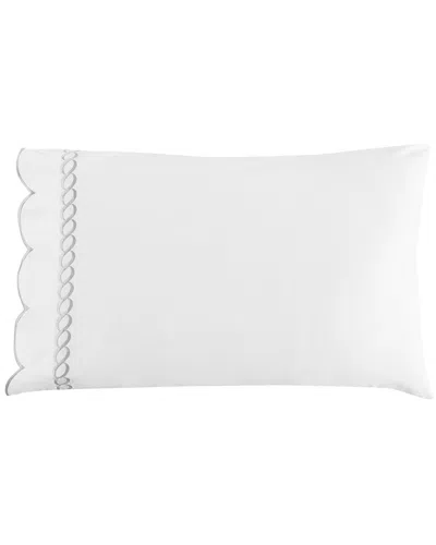 MELANGE MÉLANGE HOME 600 THREAD COUNT SCALLOP ROPE EMBROIDERY PILLOWCASES