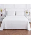 Melange Home 600 Thread Count Scallop Rope Embroidery Cotton Sheet Set In Blue