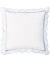 Melange Home 600 Thread Count Scallop Rope Embroidery Cotton Sheet Set In Blue