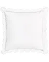Melange Home 600 Thread Count Scallop Rope Embroidery Euro Shams In White