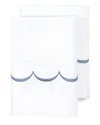 Melange Mélange Home 600tc Sateen Cotton Scallop Embroidered Pillowcases In Blue