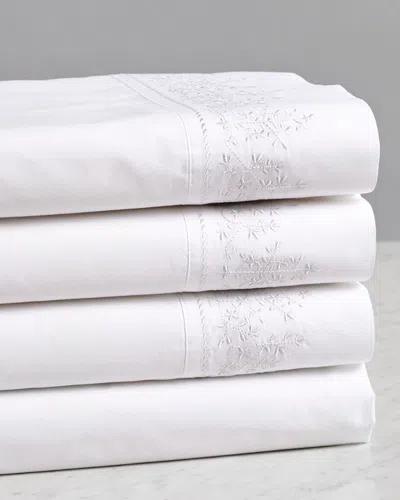 MELANGE MELANGE HOME BABY'S BREATH EMBROIDERED 300 THREAD COUNT SHEET SET