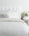 Melange Bamboo Stripe Duvet Set In White