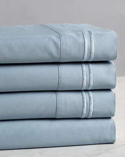 Melange Home Border Stripe 600tc Cotton Sheet Set In Blue