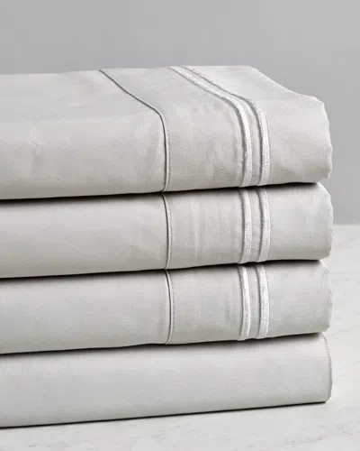 Melange Home Border Stripe 600tc Cotton Sheet Set In Gray